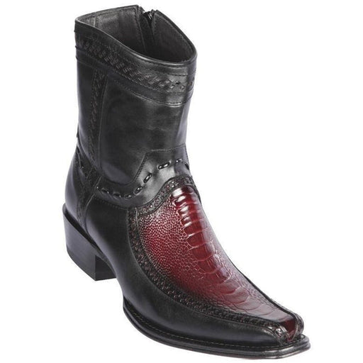 Botin Avestruz Pata con Venado Punta Europea
