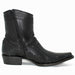 Botines de Pata de Avestruz Original Horma Europea Cuadrada Negro LAB-76B0505