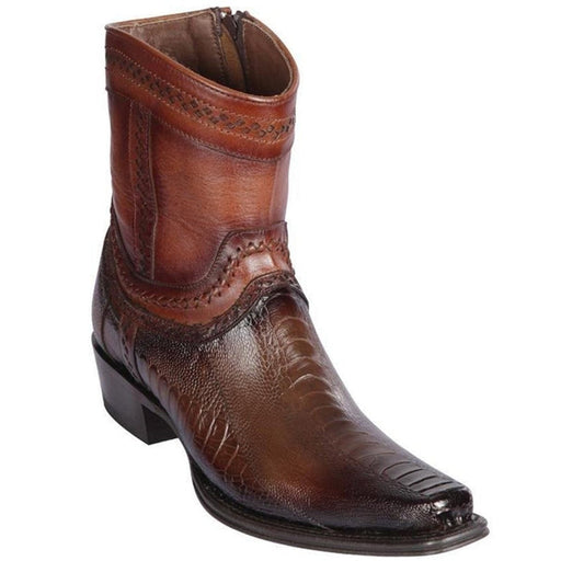 Botin Avestruz Pata Original Horma Europea Cuadrada LAB