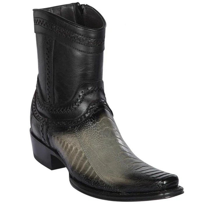 Botines de Panza de Avestruz Original Punta Europea LAB-76B9705
