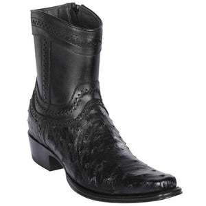 Botin Avestruz Piel Original Punta Europea LAB