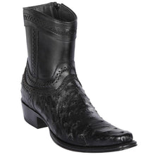 Botin Avestruz Piel Original Punta Europea LAB