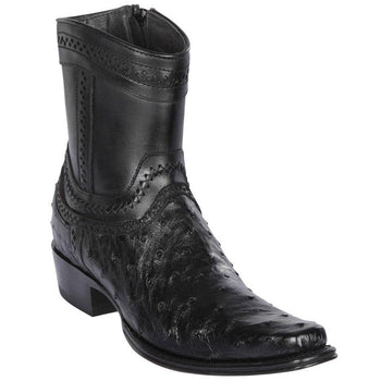 Botin Avestruz Piel Original Punta Europea LAB