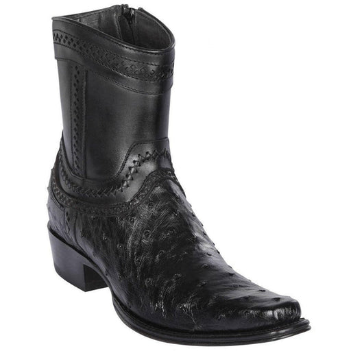 Botin Avestruz Piel Original Punta Europea LAB