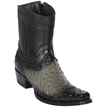 Botin Avestruz Piel Original Punta Europea LAB