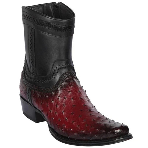 Botin Avestruz Piel Original Punta Europea LAB