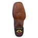 Botines Charros de Cuero Rage Punta Cuadrada Color Nuez