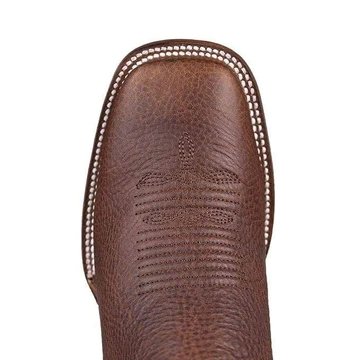 Botines Charros de Cuero Rage Punta Cuadrada Color Nuez