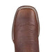 Botines Charros de Cuero Rage Punta Cuadrada Color Nuez