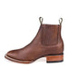 Botines Charros de Cuero Rage Punta Cuadrada Color Nuez