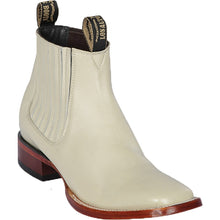 Botines Charros Punta Cuadrada Los Altos Boots Hueso LAB