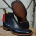 Botines Charros Quincy con Punta Cuadrada Color Negro