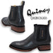 Botines Charros Quincy con Punta Cuadrada Color Negro