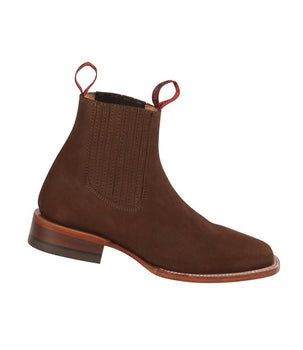 Botin Charro Quincy de Gamuza con Punta Cuadrada - Image 3
