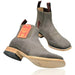 Botin Charro Quincy de Gamuza (Nobuck) con Punta Cuadrada Gris