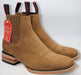 Botin Charro Quincy de Cuero con Punta Cuadrada Papaya