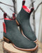 Botines Charros Quincy de Gamuza con Punta Cuadrada Gris