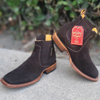 Botin Charro Quincy Nobuck con Punta Cuadrada - Image 3