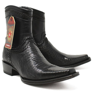 Botines de Armadillo Original Punta Europea Color Negro