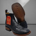 Botin de Cocodrilo Grabado con Punta Cuadrada