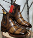 Botin de Cocodrilo Grabado con Punta Cuadrada