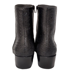 Botines Piel Avestruz Pata Horma Puntal