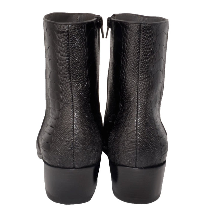 Botines Piel Avestruz Pata Horma Puntal LAB