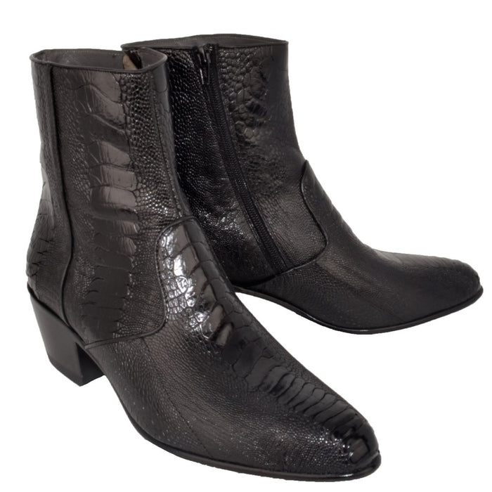 Botines Piel Avestruz Pata Horma Puntal LAB