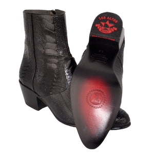 Botines Piel Avestruz Pata Horma Puntal LAB