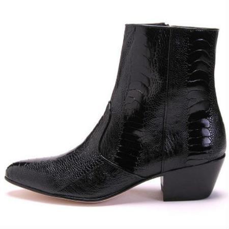 Botines Piel Avestruz Pata Horma Puntal LAB-630505