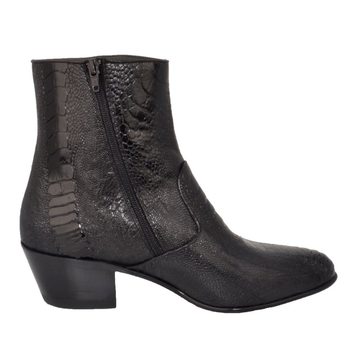 Botines Piel Avestruz Pata Horma Puntal LAB