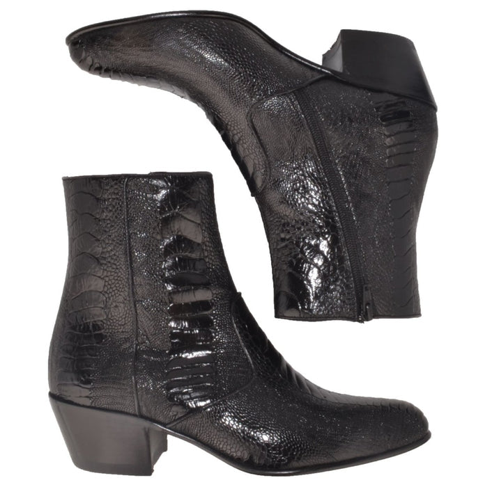 Botines Piel Avestruz Pata Horma Puntal LAB