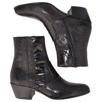 Botines Piel Avestruz Pata Horma Puntal LAB-630505