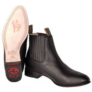 Botines Charros de Piel de Venado Original Color Negro LAB