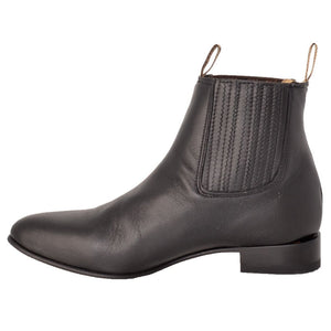 Botines Charros de Piel de Venado Original Color Negro