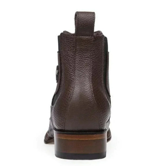 Botin Vaquero de Avestruz Original Horma Cuadrada LAB-82BV0359