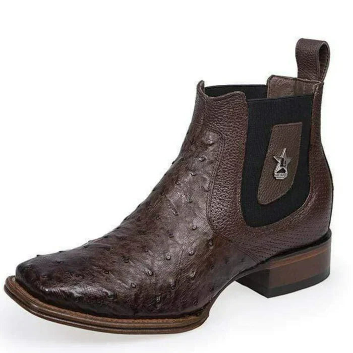 Botin Vaquero de Avestruz Original Horma Cuadrada LAB - Image 3