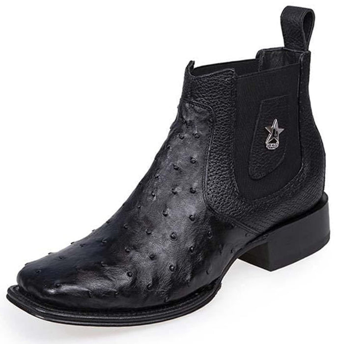 Botin Vaquero de Avestruz Original Horma Cuadrada LAB