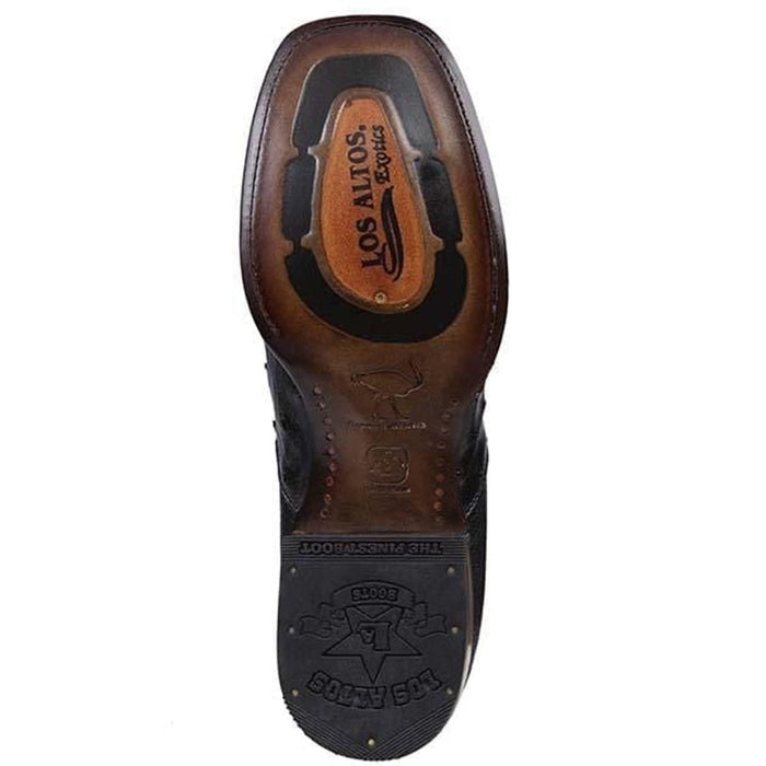 Botin Vaquero de Avestruz Original Horma Cuadrada LAB