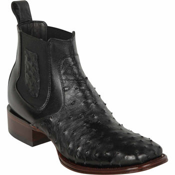 Botin Vaquero de Avestruz Original Horma Cuadrada LAB-82BV0305