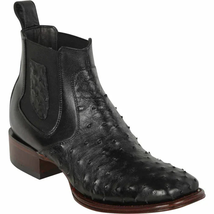 Botin Vaquero de Avestruz Original Horma Cuadrada LAB