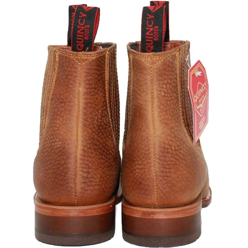 Botines Charro Quincy con Punta Cuadrada Color Tan