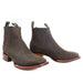Botines Charros de Cuero Crazy Punta Cuadrada Los Altos Boots Color Cafe LAB