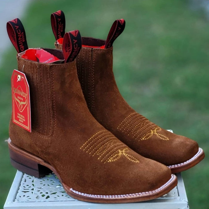 Botines Charros Botas Vaqueras Para Punta Cuadrada Botines Hombre