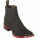 Botines Charros de Gamuza Punta Cuadrada Los Altos Boots Color Gris LAB