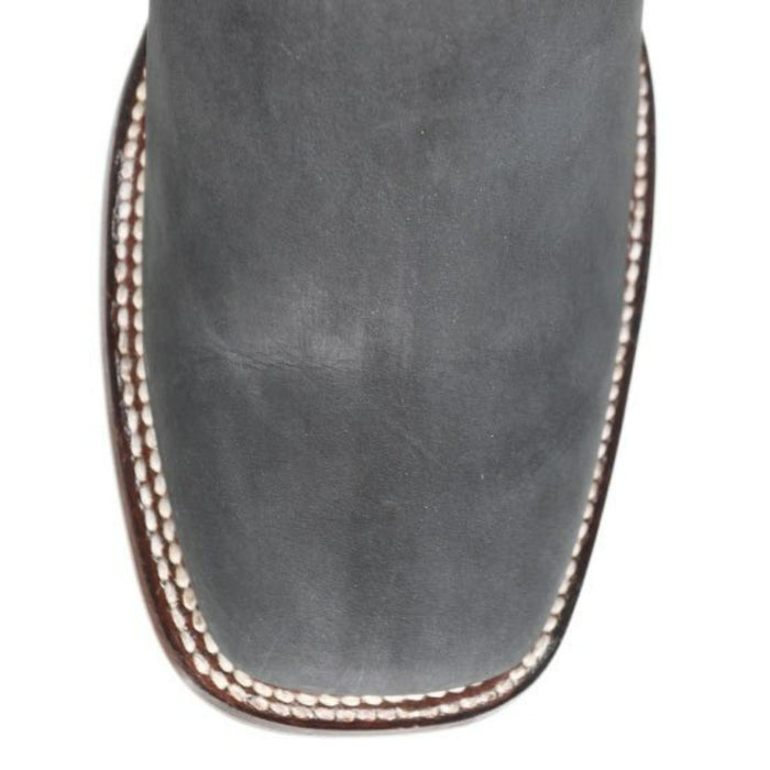 Botines Charros de Gamuza Punta Cuadrada Los Altos Boots Color Gris LAB