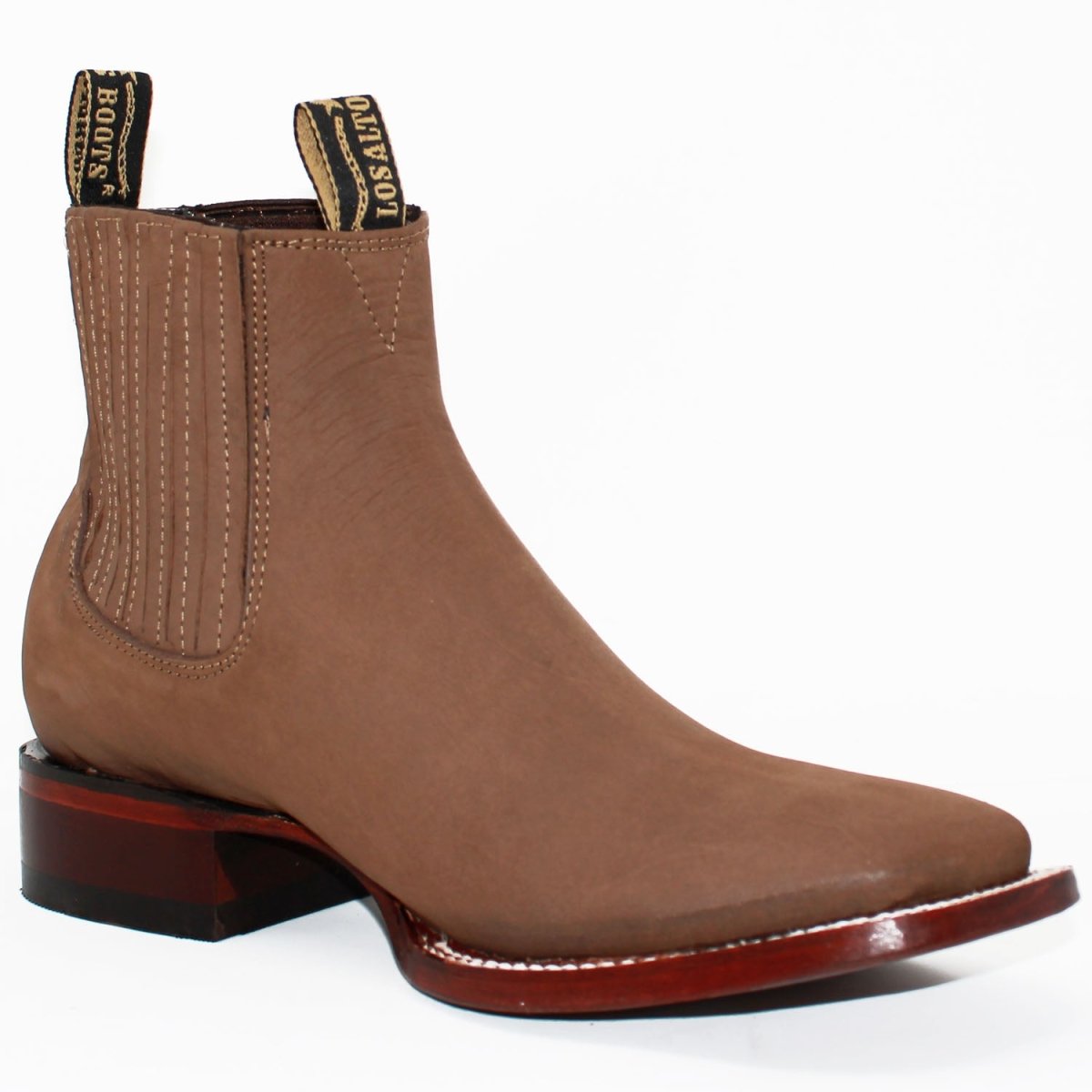Botines Charros Punta Cuadrada Los Altos Boots Hueso