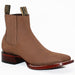 Botines Charros de Gamuza Punta Cuadrada Los Altos Boots Color Taupe  LAB-82B6361