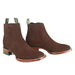 Botines Charros de Gamuza Punta Cuadrada Los Altos Boots Color Vino