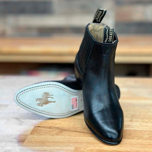 Botines Charros de Piel de Venado Original Color Negro LAB